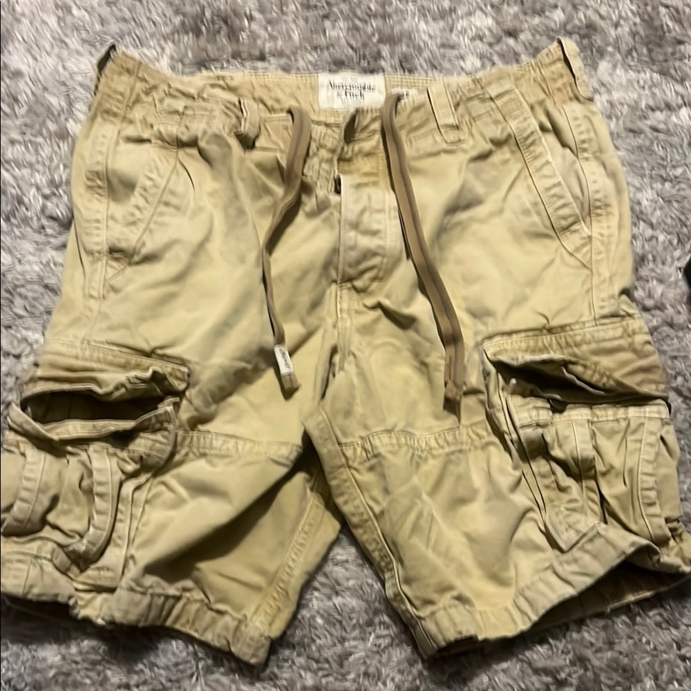 Vintage Abercrombie & Fitch Tan Cargo Shorts Relaxed Fit